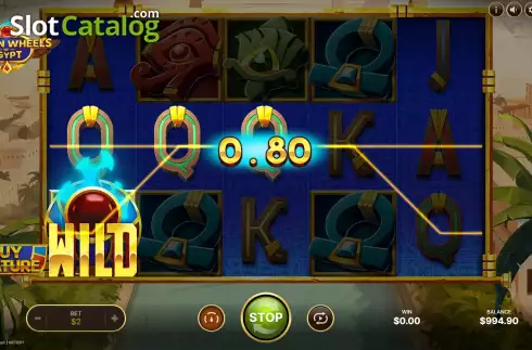 Скрин5. Golden Wheels of Egypt слот