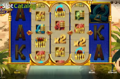 Скрин7. Golden Wheels of Egypt слот