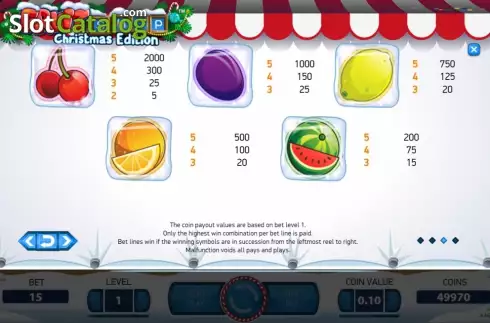 Скрин6. Fruit Shop Christmas Edition слот