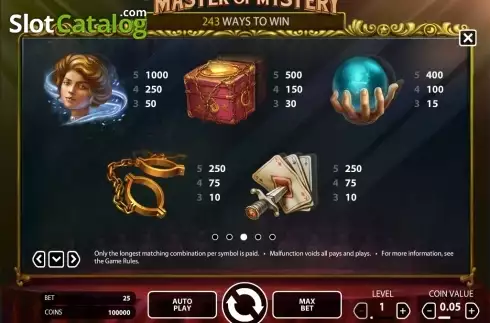 Скрин7. Fantasini: Master of Mystery слот