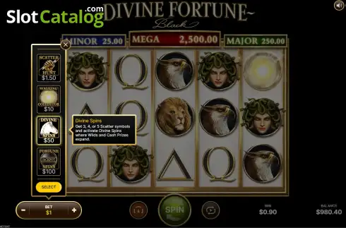 Скрин6. Divine Fortune Black слот
