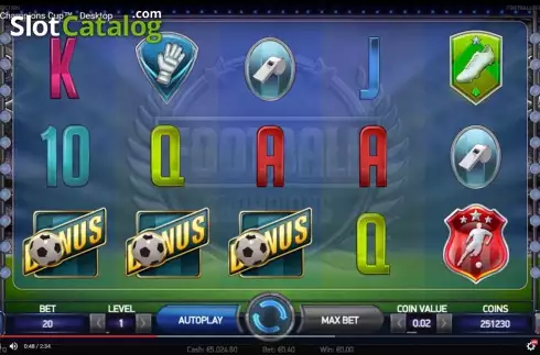 Скрин7. Football: Champions Cup слот