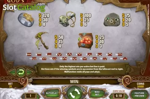 Скрин8. Hall of Gods слот