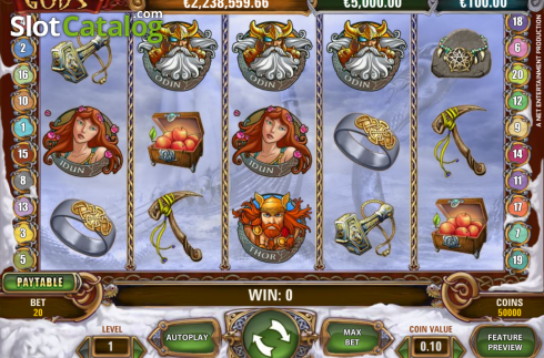 Скрин2. Hall of Gods слот