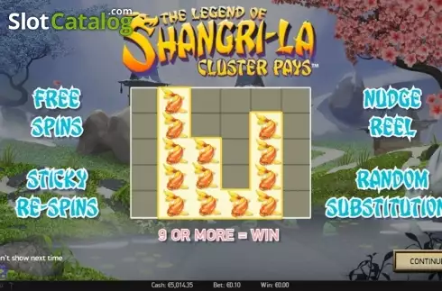 Скрин2. The Legend of Shangri-La: Cluster Pays слот