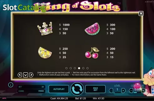 Скрин7. King of Slots слот