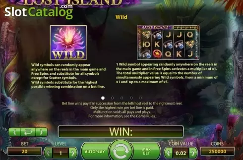 Скрин7. Lost Island (NetEnt) слот