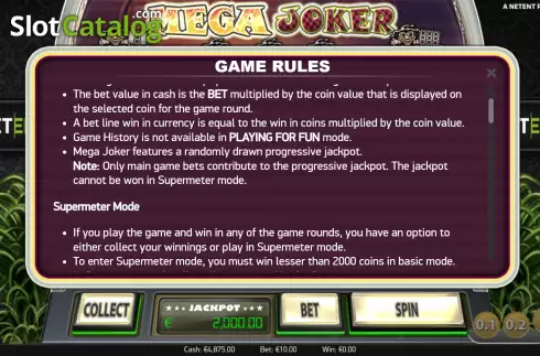 Скрин7. Mega Joker (NetEnt) слот