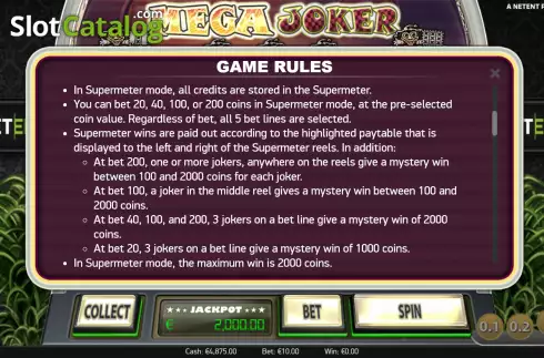 Скрин8. Mega Joker (NetEnt) слот