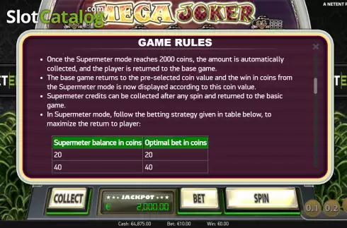Скрин9. Mega Joker (NetEnt) слот