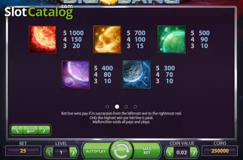 Скрин6. Big Bang (NetEnt) слот
