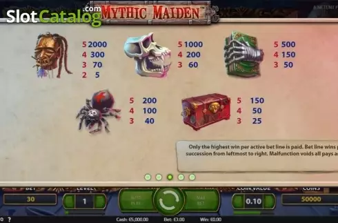 Скрин6. Mythic Maiden слот