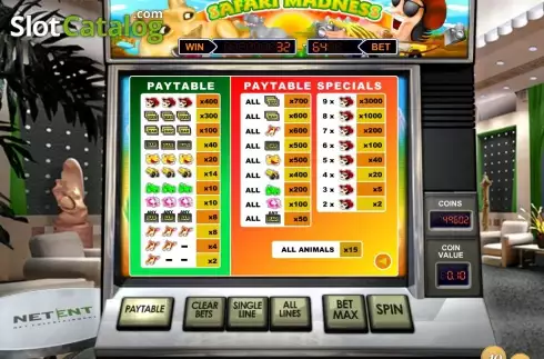 Скрин4. Safari Madness слот