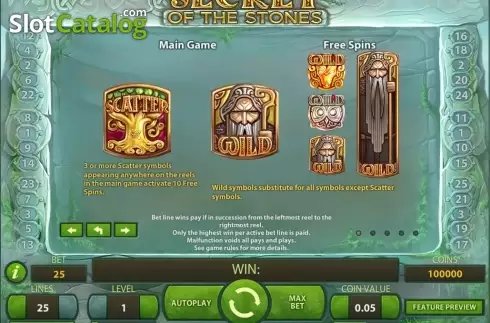 Скрин6. Secret of the Stones слот