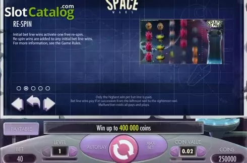 Скрин6. Space Wars (NetEnt) слот