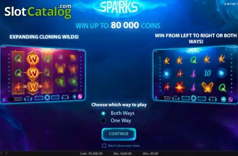Скрин2. Sparks слот