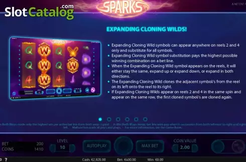 Скрин5. Sparks слот