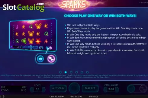 Скрин6. Sparks слот