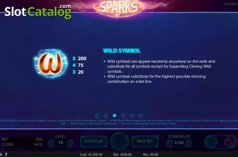 Скрин7. Sparks слот