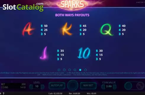 Скрин9. Sparks слот