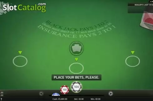 Скрин2. Blackjack (NetEnt) слот