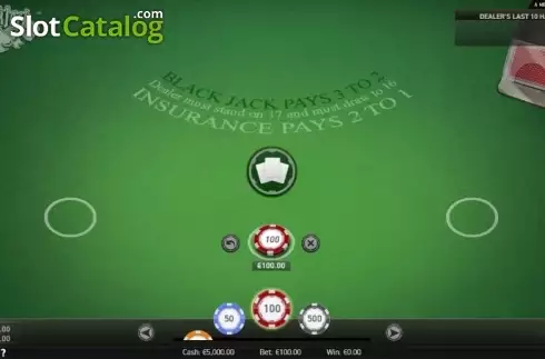 Скрин3. Blackjack (NetEnt) слот