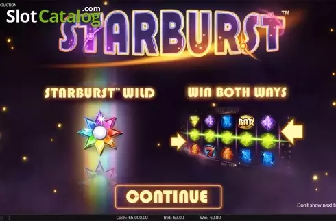 Скрин2. Starburst слот
