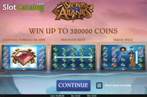 Скрин2. Secrets of Atlantis слот