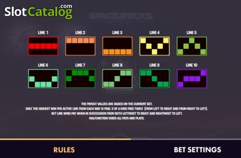 Скрин7. Space Rocks слот