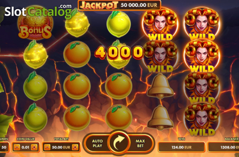 Скрин3. Volcano Fruits слот
