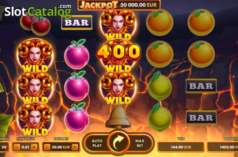 Скрин4. Volcano Fruits слот