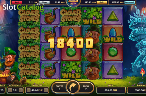 Скрин9. Clover Stones слот