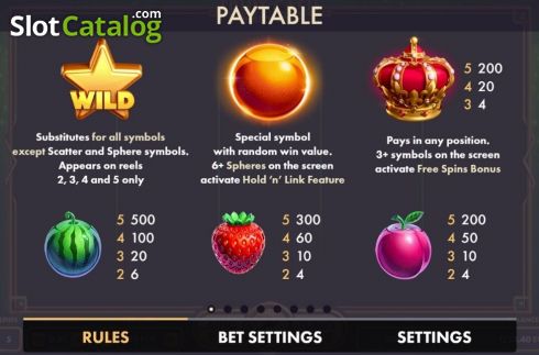 Скрин5. Fruit Cash Hold n'Link слот