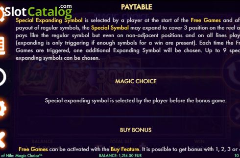 Скрин9. Book of Nile Magic Choice слот