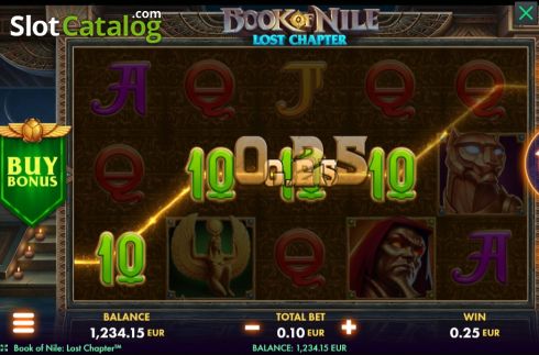 Скрин5. Book of Nile Lost Chapter слот