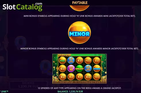 Скрин6. The Big Game Hold N Link слот
