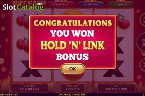 Скрин6. Hot Cash Hold 'n' Link слот