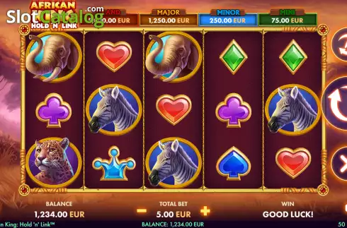 Скрин2. African King Hold'n'Link слот