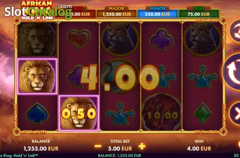 Скрин4. African King Hold'n'Link слот