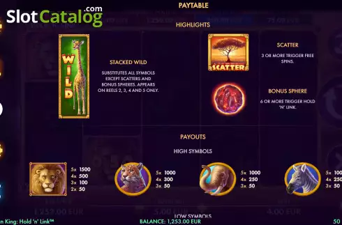 Скрин5. African King Hold'n'Link слот
