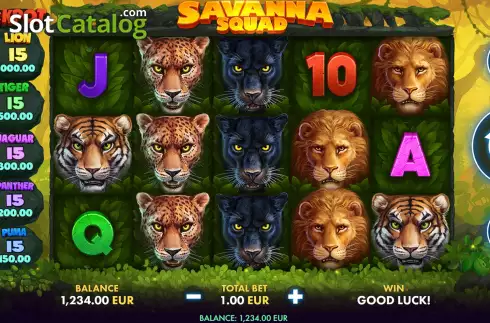Скрин2. Savanna Squad слот