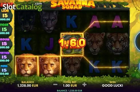 Скрин3. Savanna Squad слот