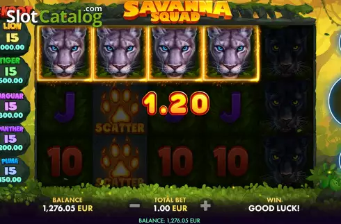 Скрин4. Savanna Squad слот