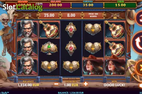 Скрин2. Fortune Skulls слот