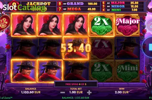 Скрин9. Power of Zorro слот