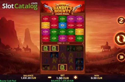 Скрин3. Bandit's Bounty Cash Pool слот