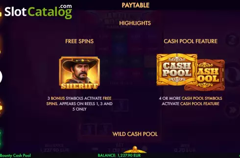 Скрин5. Bandit's Bounty Cash Pool слот