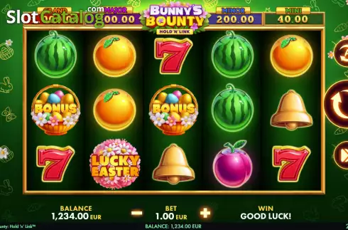 Скрин2. Bunny's Bounty: Hold 'N' Link слот