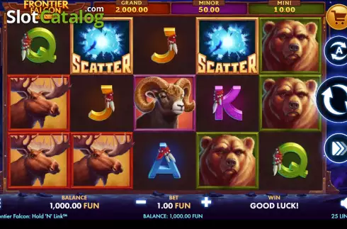 Скрин2. Frontier Falcon Hold 'N' Link слот