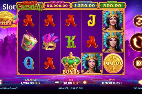 Скрин2. Mardi Gras Queen слот